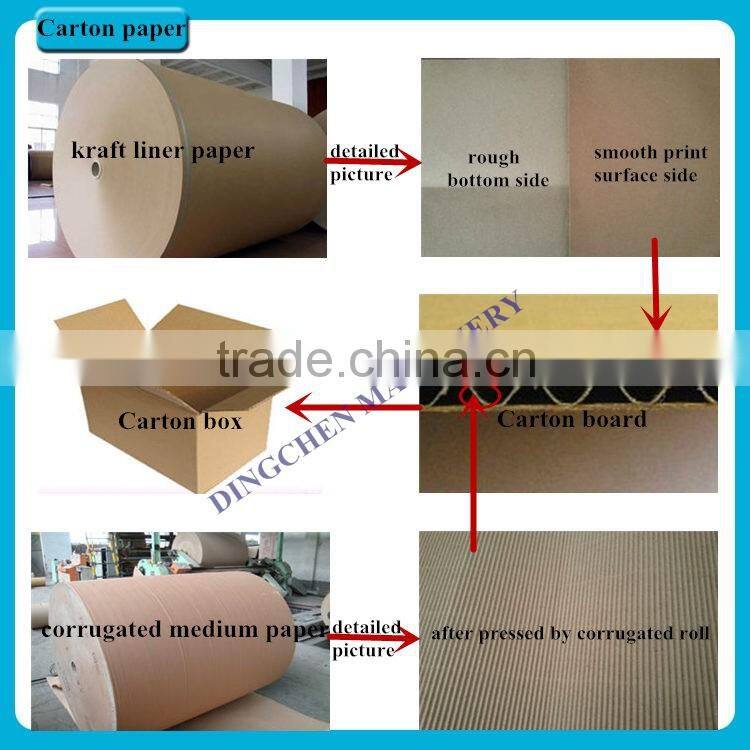 2016 new double cylinder double wire high quality 1092mm kraft & corrugating & liner paper machine for recycle carton paper