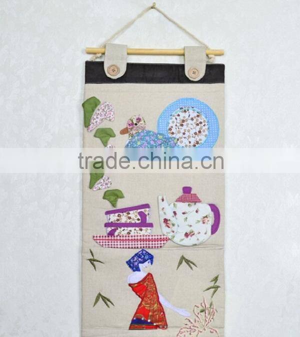 Over The Wall Hanging Shoe Organizer/ Lovly Cartoon Fabric Organizer