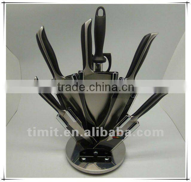 8pcs stainless steel solid handle good quality kitchen knife