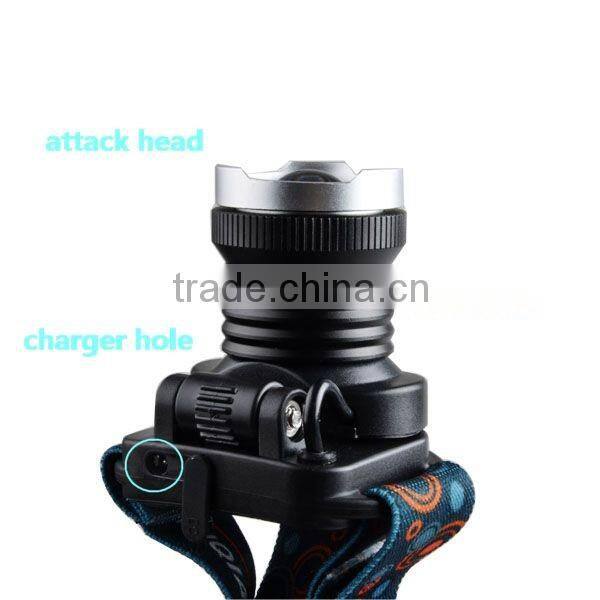 Rechargeable uv light headlamp 390-395nm 5w black light headlamp
