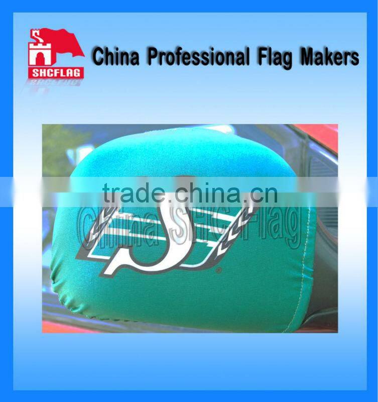 Hot Customized Auto Dealer Promotional Car Mirror Cover Flag