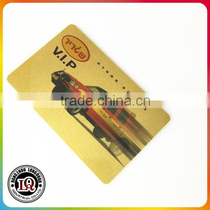 Custom and Fashionalble Plastic Golden VIP Card