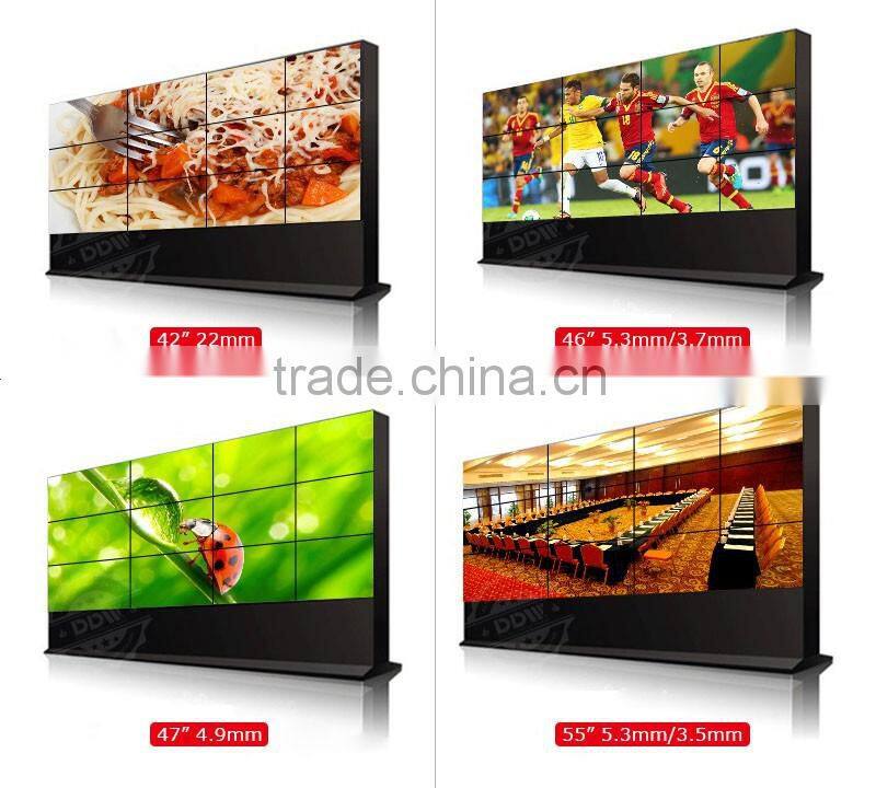 ultra narrow bezel high brightness super thin bezel 46 inch DID LCD video wall