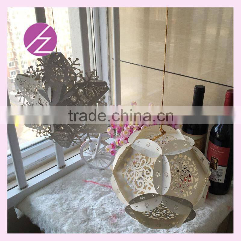 The Latest design paper crafts Laser cut paper lantern with unique pattern and assorted colours DG-1