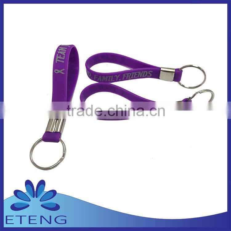High quality custom printed silicone key chain for sale