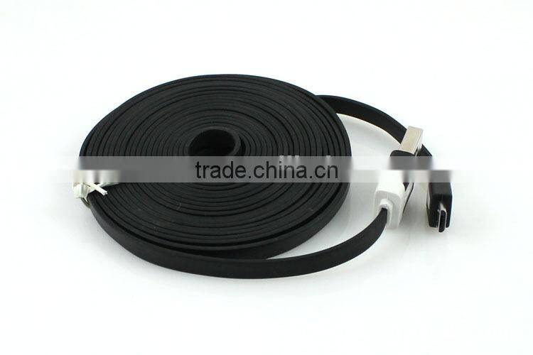 Flat Coloful micro usb cable,For Samsung usb 5pin cable