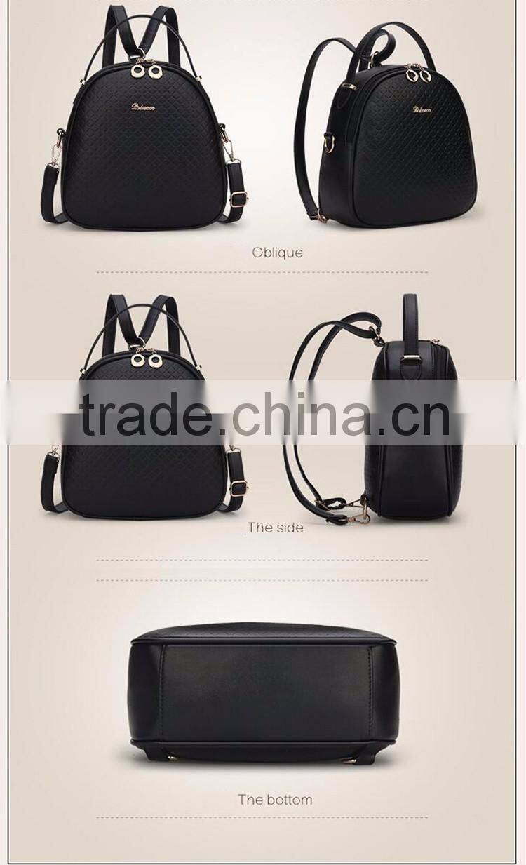 chain pattern fashion handbag new leisure girls PU shoulder backpack bag