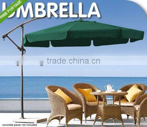 NEW OUTT 3 METER CANTILEVER OUTDOOR UMBRELLA PATIO GARDEN MARKET SUN SHADE BEIGE
