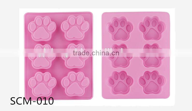 Hot sale food grade FDA and LFGB 9 hole shell shape colorful silicone oven cake mold