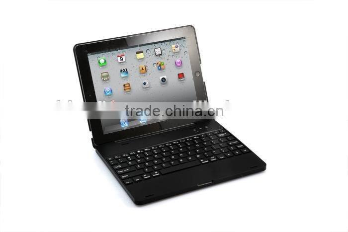 Clamshell wireless Bluetooth keyboard case for iPad234 with 4000mah battery,rechargable folio calmshell Bluetooth keyboard