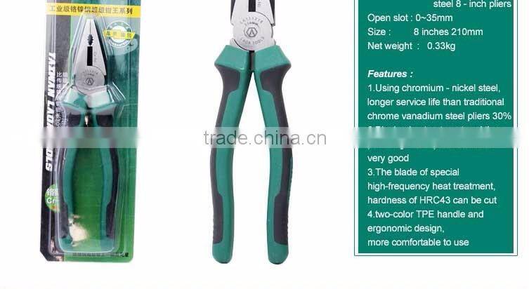 8'' industrial grade safety wire cutting twisting pliers plastic Handle Wire Stripper Plier