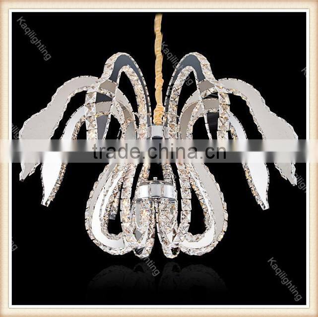 2016 Kaqi led pendant light modern K9 crystal chandelier widely use for project centerpieces