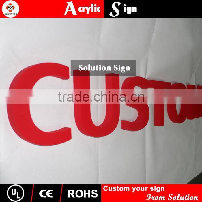 laser cutting stainless steel frame led crystal acrylic letters