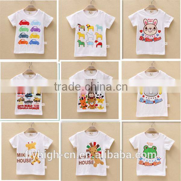 round neck kids t shirt custom cotton t shirt children