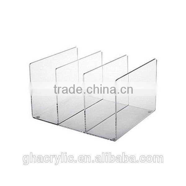 GH-RZ593 custom acrylic book magazine display rack ,customized acrylic magazine display rack