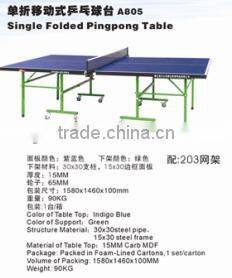 Single Fold Ping Pong Table