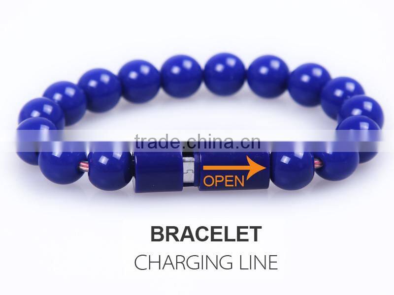2015 New colorful usb cable micro usb data Bracelets cable for samsung/iphone5/6