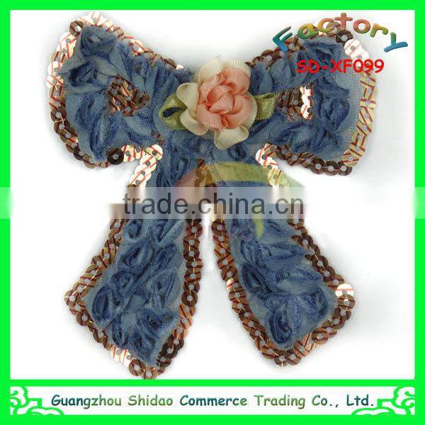 Wholesale new style fashion butterfly decorations chiffon flower for garment decoration shoes hair decoration