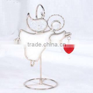 MX040051 tiffany style holiday gift stained glass candle holder for christmas decoration