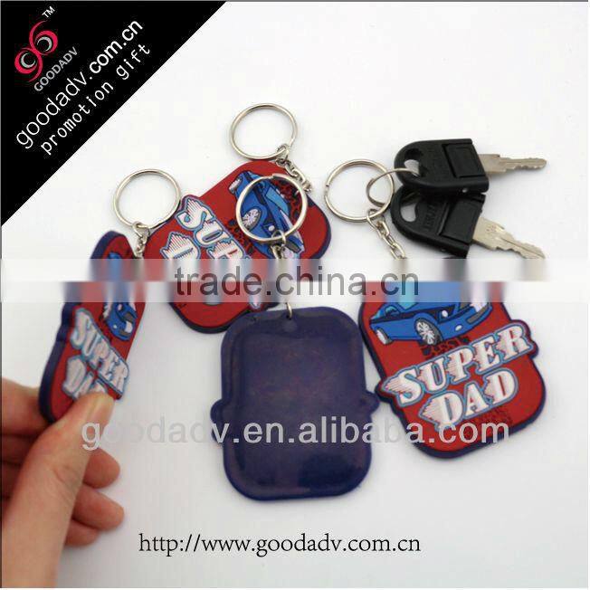 Customized advertising gifts keychain silicone keychain for world cup