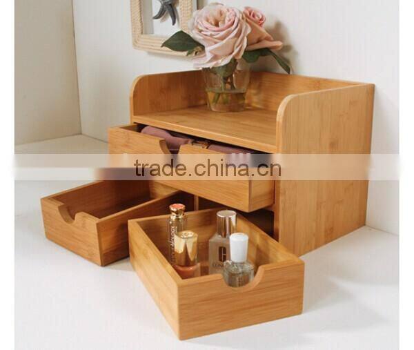 3 tier Bamboo Storage Box For Sundries