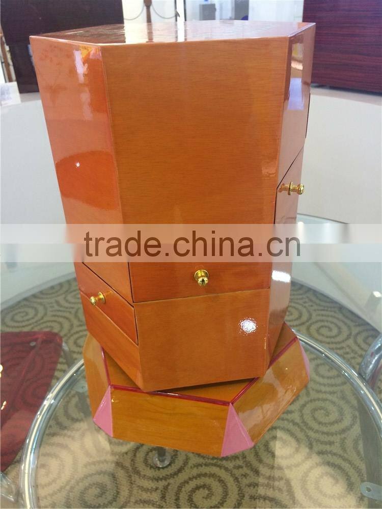 turnable solid wood jewelry box packaging mod