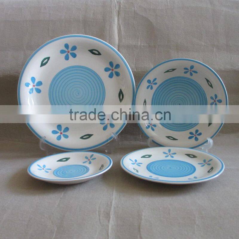 20pcs hand printed stoneware dinner set