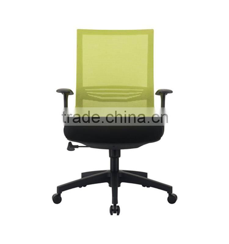 Guangzhou middle back mesh staff chair with durable nylon frame