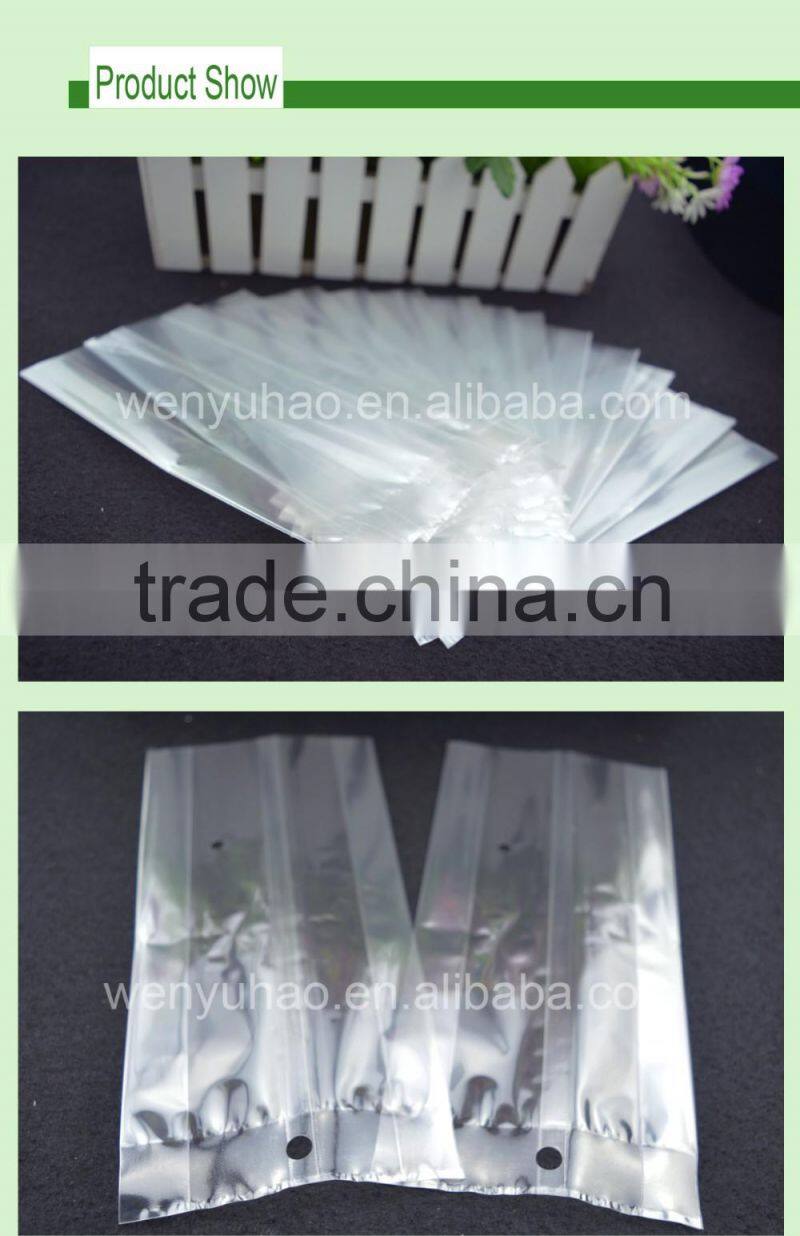 PET / CPP lamination transparent side gusset plastic bag with adhesive seal