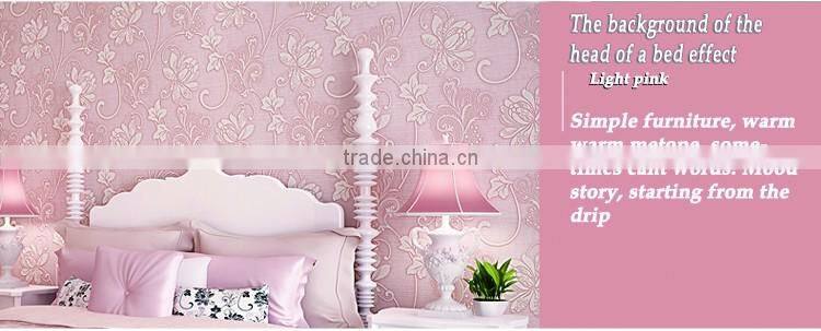 PVC waterproof deep embossed wallpaper for living room