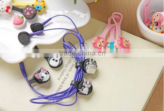 newest fashion cute carton design silicone cord winder