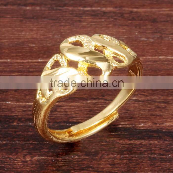 2016 brass fashion 18K gold plated jewellery infinity symbol ring