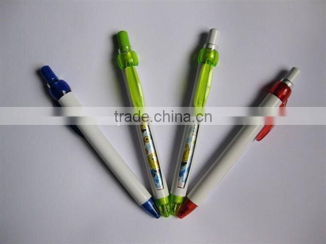 Click-able window message ballpoint pen