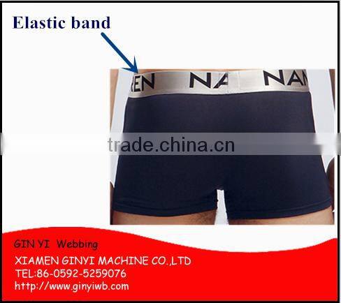 Custom printed underwear elastic waistband