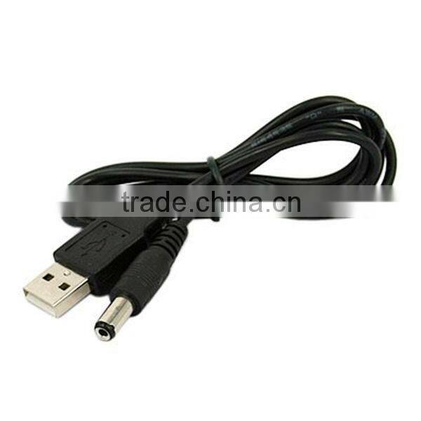 cusomized dc cable with usb a male to dc 5.5*2.1 plug