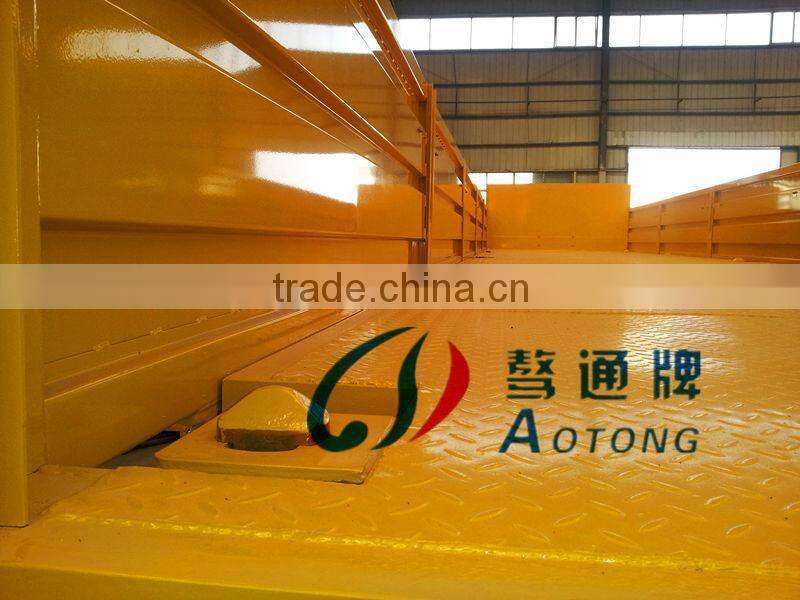 Brand new tri axle 40 feet flatbed type side wall open cargo trailer for sale (ISO twist locks are optional)