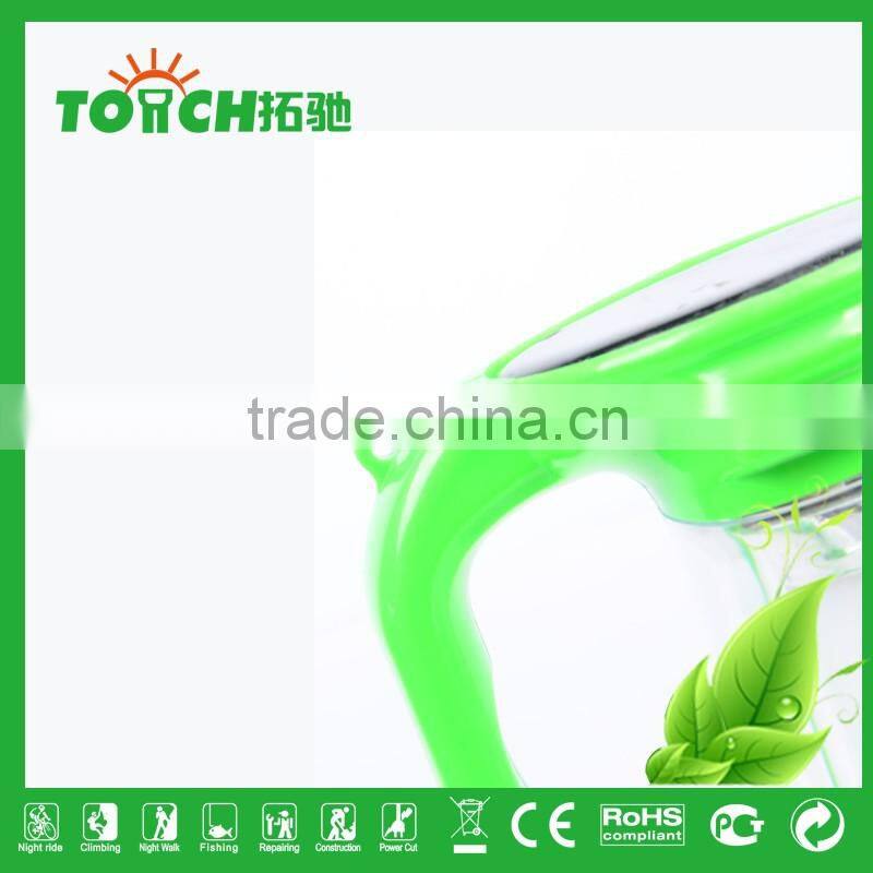 2 in 1 LED Portable Light Plastic Portable Camping Light Solar Rechargeable Lantern Lamp Torch