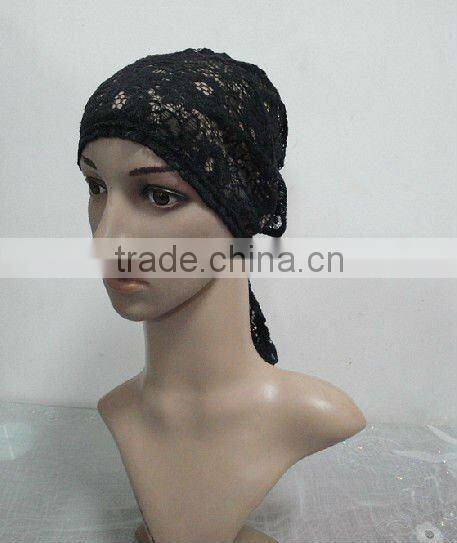 C015 new muslim tie back lace underscarf