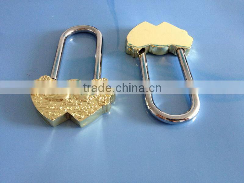 AJF Russian Style Love Heart Padlock with swans for Wedding or Valentine's Day