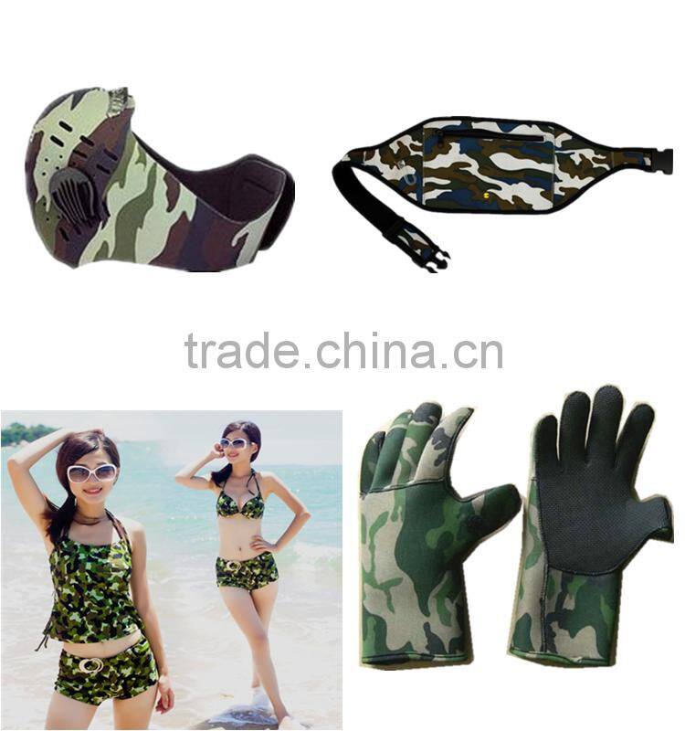 Camo Field Outdoor Sports products Neoprene Fabric by manufcturer