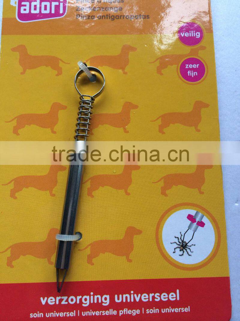 Groom Tweezers Pet Flea Dog Cat Eliminate Mite Tick Remover Acari Tool NEW