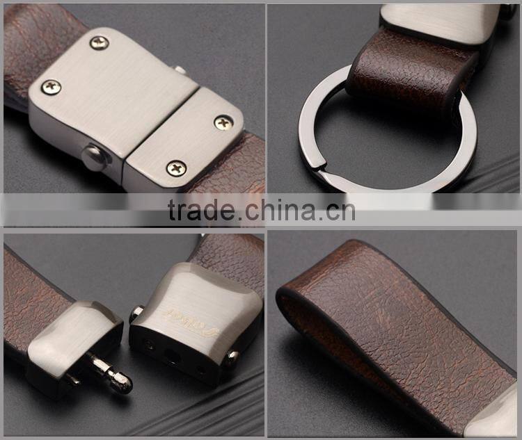 Detachable Top Quality Blank Leather Key Chain