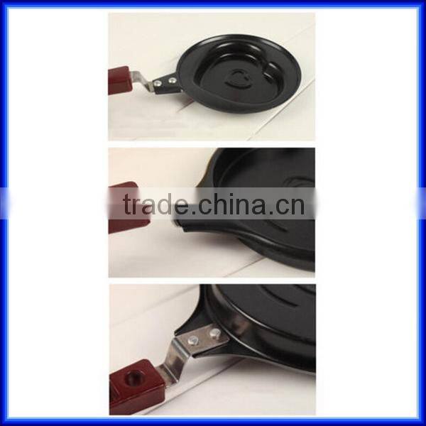 Cheap omelette frying pan heart shaped mini non-stick egg frying pan