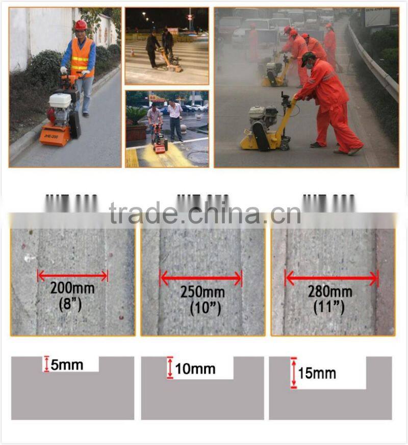 Walk Behind JHE-250 10" floor removal, traffic line removal, construction machinery