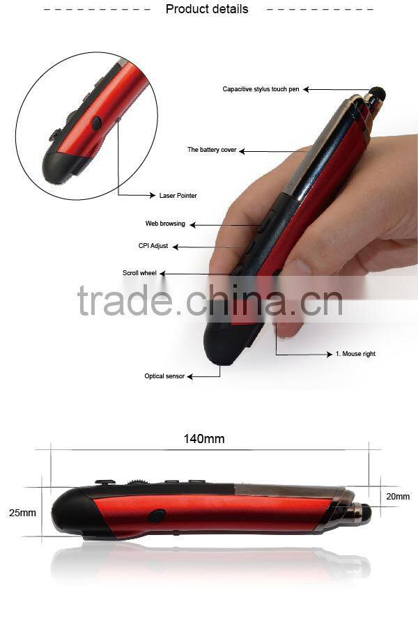 Best Buy Slim Laser Pointer With Stylus Pen Drive Wireless Remote Control Powerpoint Presenter PR-08