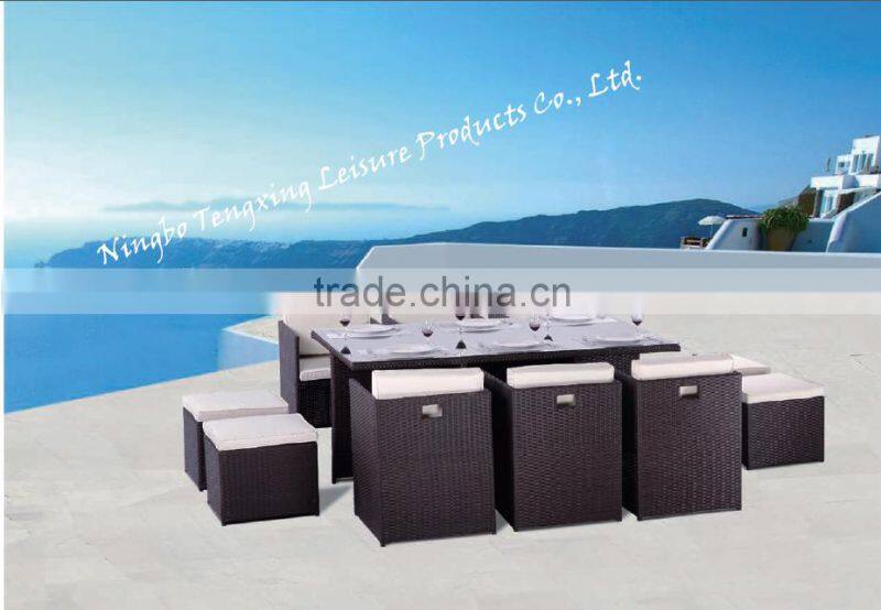 2016 wicker outdoor furniture rattan cube garden furniture