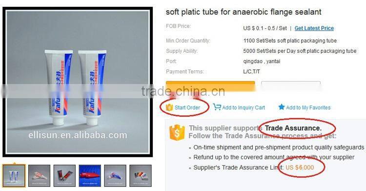 300ml plastic cartridges for grease silicone sealant tube