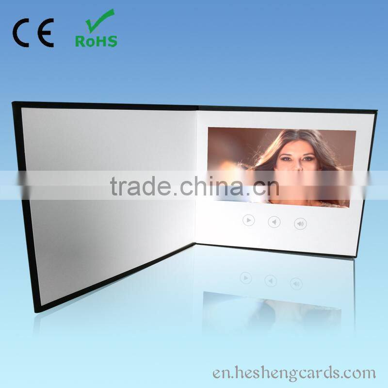 4.3" 5" 7"10"lcd video brochure in paper crafts