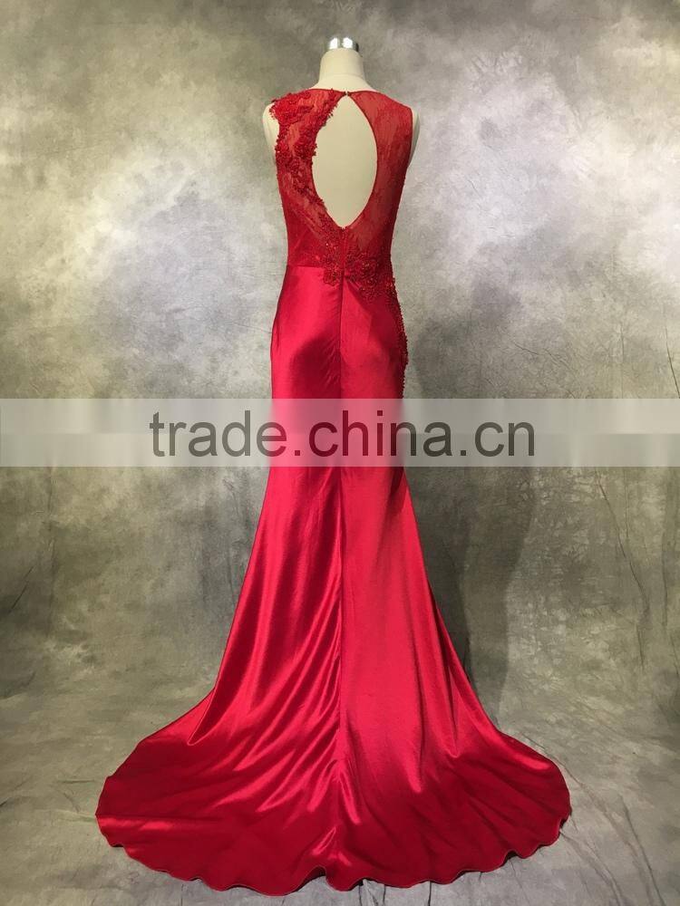 custom popular newest hot sell high quality see through evening dresses