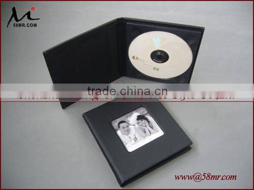 2015 Faux Leather DVD CD Box Holder Album,Black 3PS